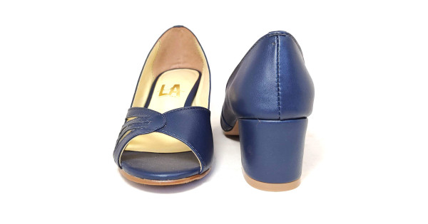 Peep Toe marinho - La Vile